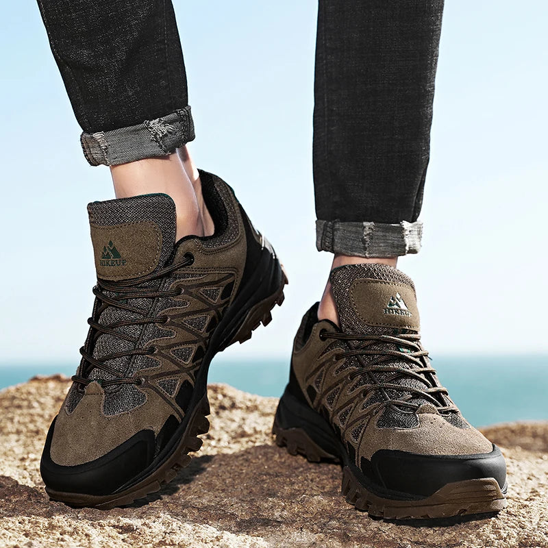 HIKEUP Men’s Hiking Shoes – Breathable Outdoor Trekking Sneakers