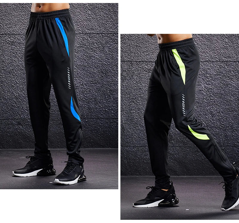 Men’s Sports Running Pants – Zipper Pocket Training Trousers