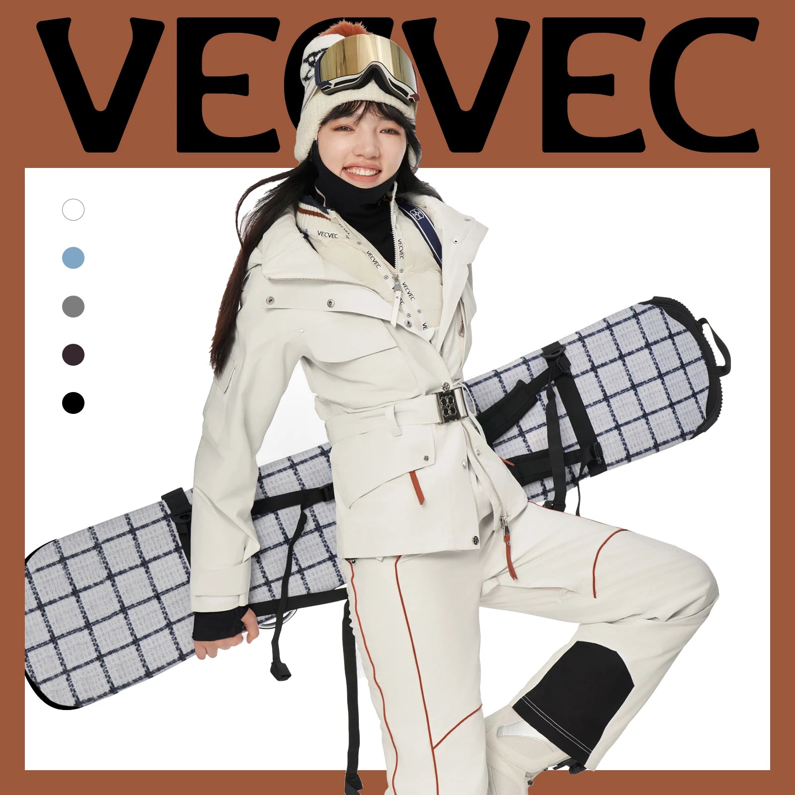 VECVEC Women’s Ski Jacket – Warm, Waterproof & Windproof Freestyle Coat