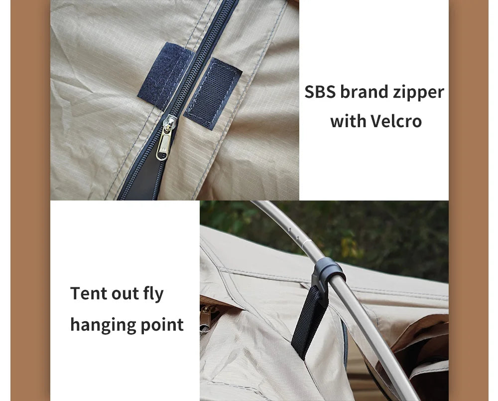 2-Person Fireproof Winter Tent – Waterproof 4-Season Dome with Stove Jack