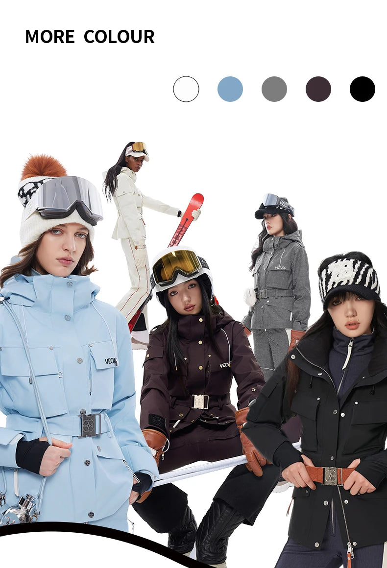 VECVEC Women’s Ski Jacket – Warm, Waterproof & Windproof Freestyle Coat