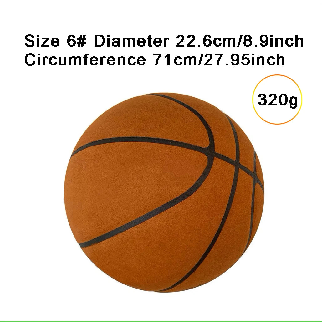 Silent Basketball – Airless Foam Indoor Training Ball, Quiet Dribbling, Size 5/6/7
