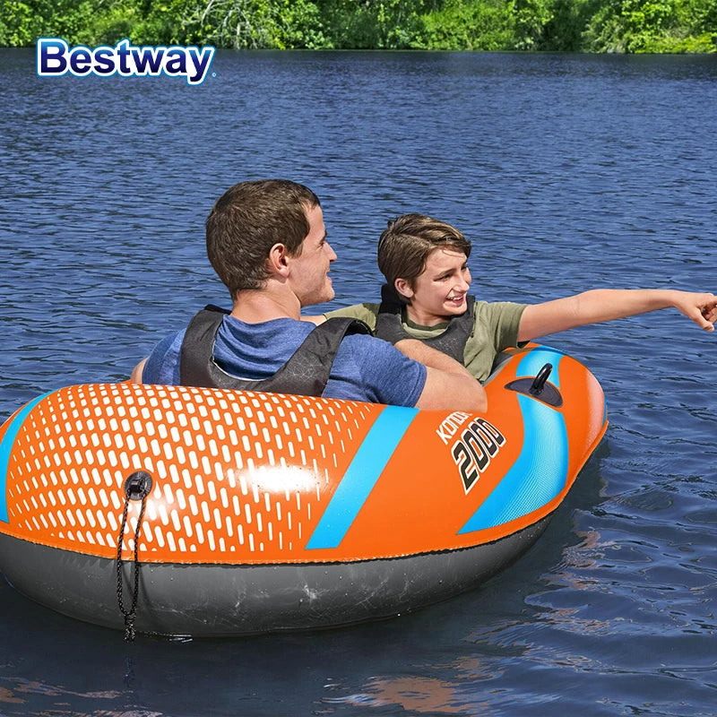 Bestway Inflatable Kayak – Heavy Duty PVC Rafting Boat for 1–3 Persons