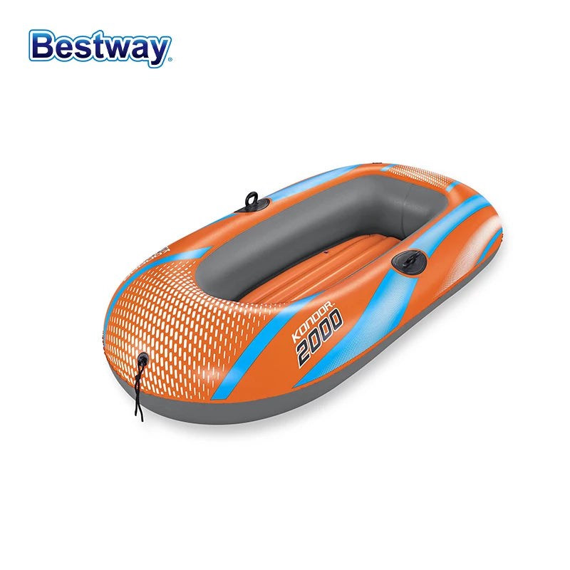Bestway Inflatable Kayak – Heavy Duty PVC Rafting Boat for 1–3 Persons