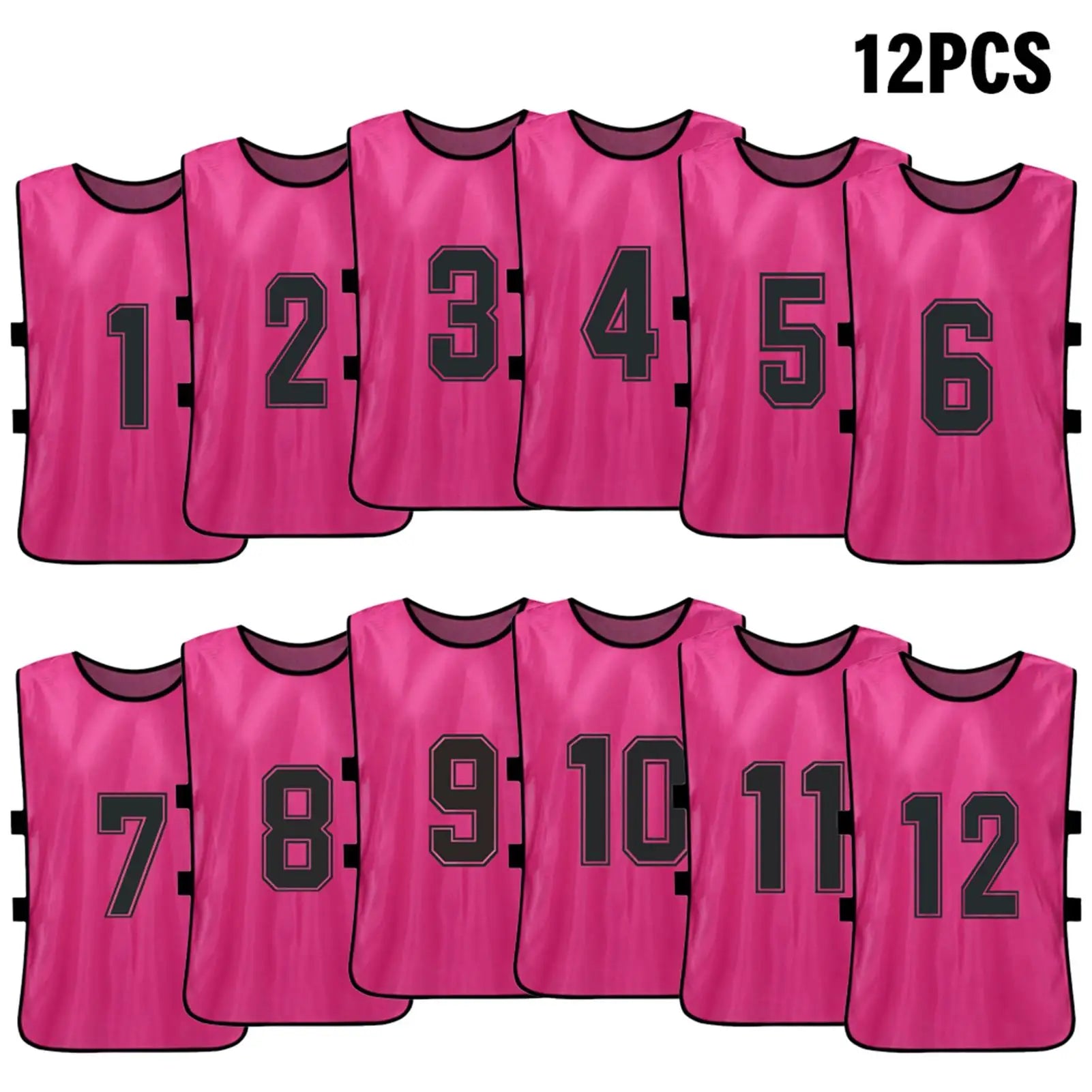 6/12PCS Kids’ Sports Pinnies – Quick-Dry Training Jerseys