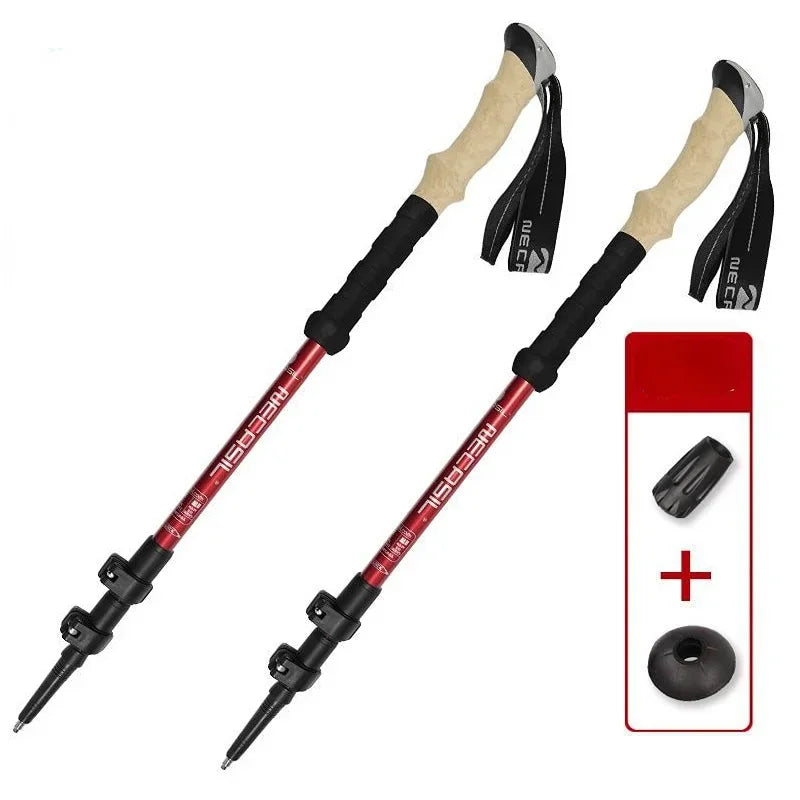 2PCS Trekking Poles – Ultralight Adjustable Hiking Walking Sticks with Quick Lock