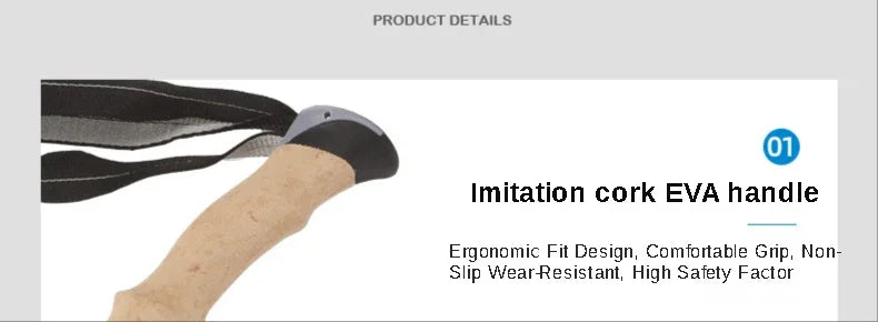 2PCS Trekking Poles – Ultralight Adjustable Hiking Walking Sticks with Quick Lock