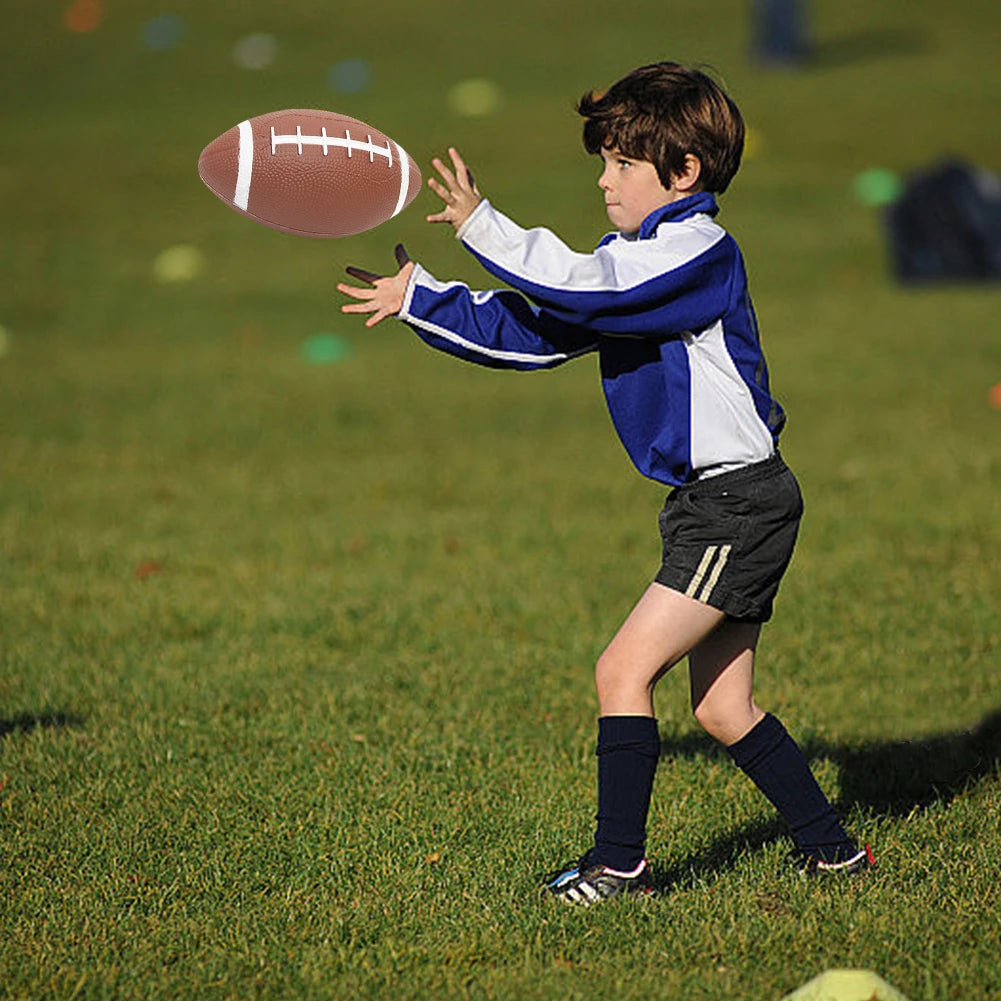Teenagers American Football – Anti-Slip Small Rugby Ball with Inflator for Kids Training & Games