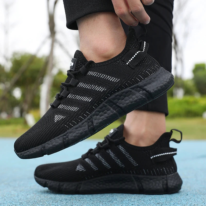 Men’s Summer Running Shoes – Breathable Mesh, Soft Sole, Outdoor Sneakers
