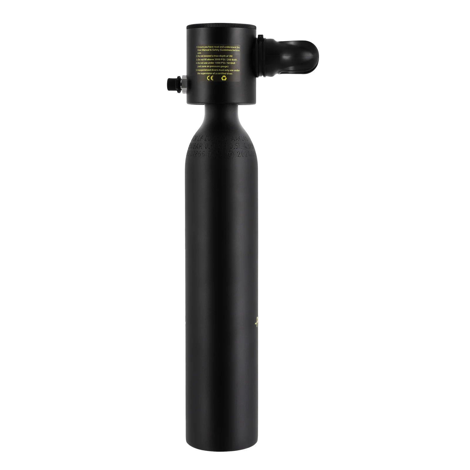 0.5L Mini Scuba Tank – Portable Diving Cylinder for 5–10 Min Underwater Use