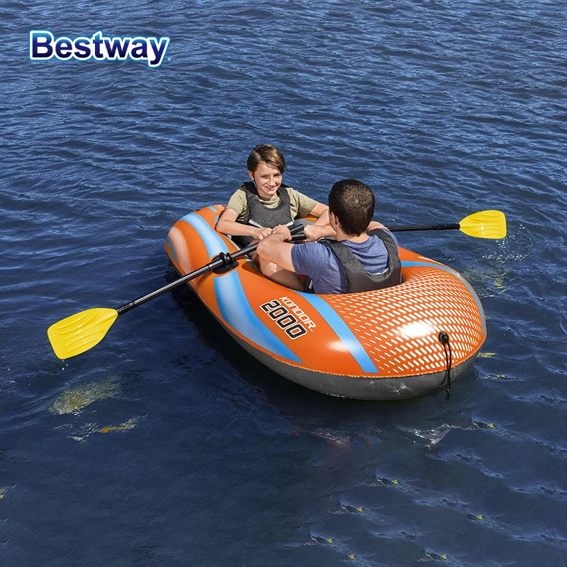 Bestway Inflatable Kayak – Heavy Duty PVC Rafting Boat for 1–3 Persons