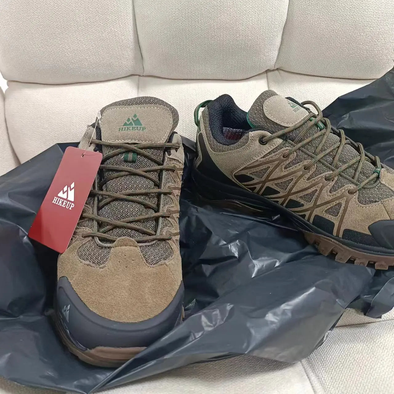 HIKEUP Men’s Hiking Shoes – Breathable Outdoor Trekking Sneakers