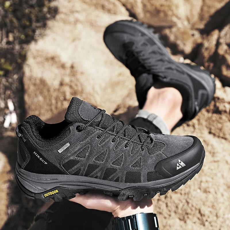 HIKEUP Men’s Hiking Shoes – Breathable Outdoor Trekking Sneakers