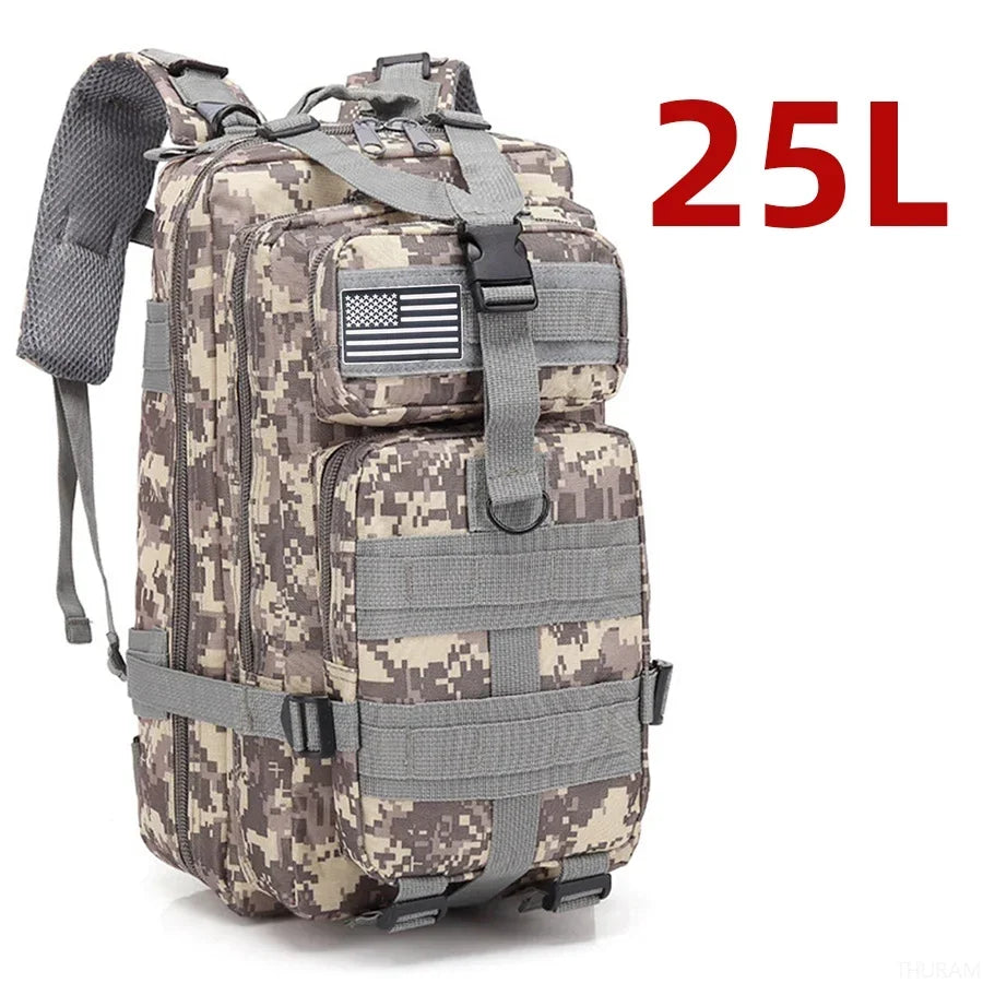Tactical Nylon Backpack – 25L/50L Waterproof Outdoor Rucksack