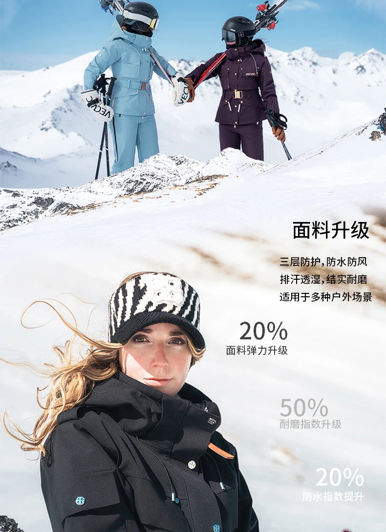 VECVEC Women’s Ski Jacket – Warm, Waterproof & Windproof Freestyle Coat