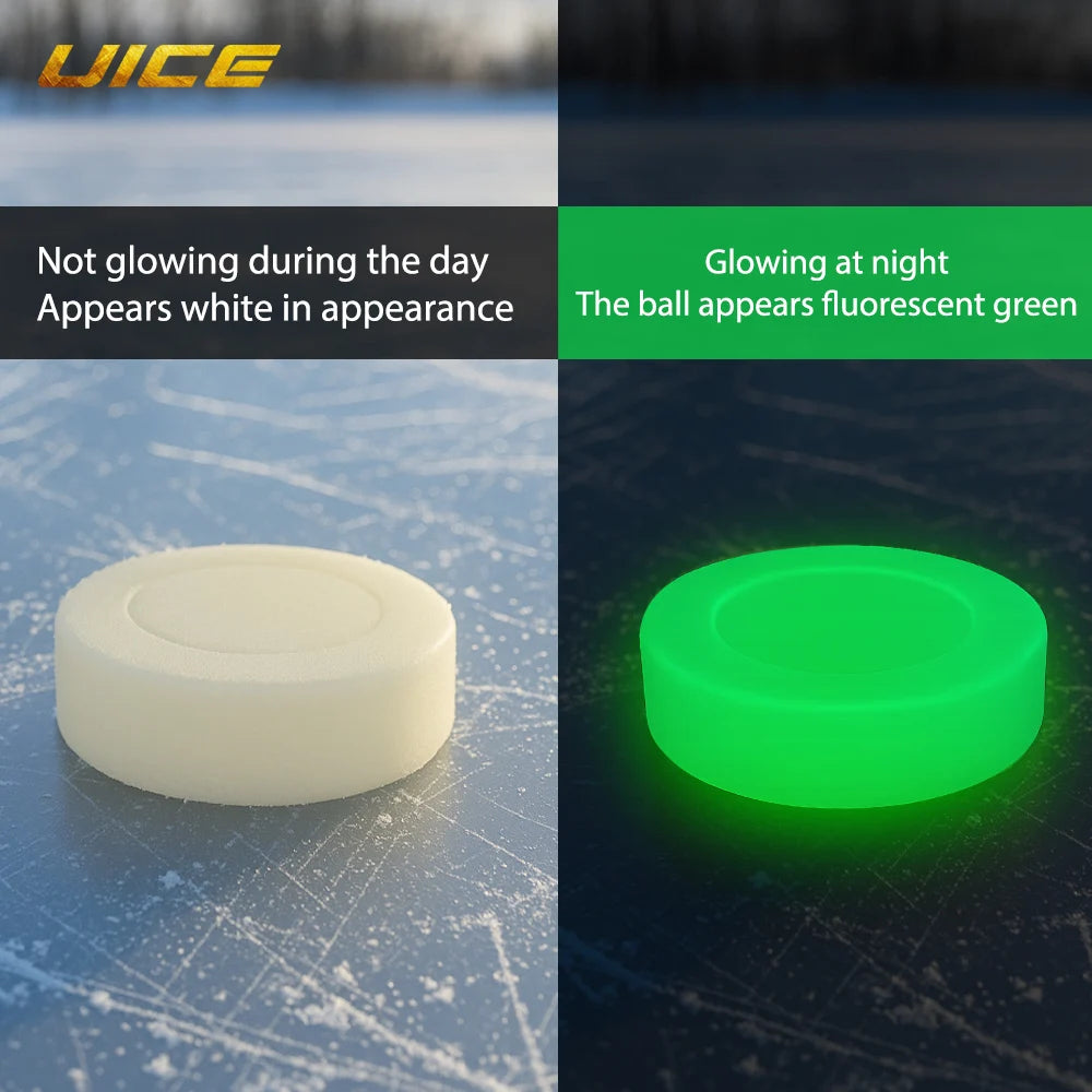 Luminous Ice Hockey Pucks – Glowing PVC Training Pucks, Durable Rubber, 5/10pcs