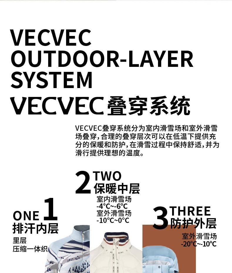 VECVEC Women’s Ski Jacket – Warm, Waterproof & Windproof Freestyle Coat