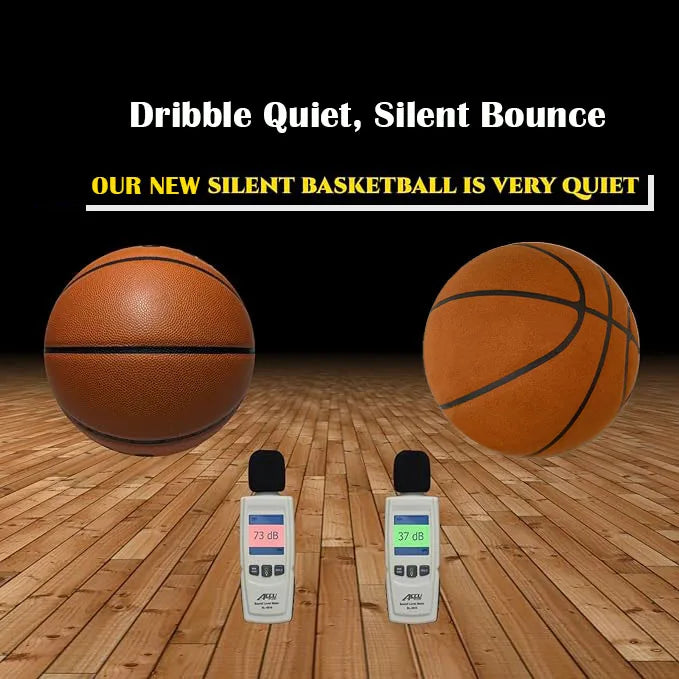 Silent Basketball – Airless Foam Indoor Training Ball, Quiet Dribbling, Size 5/6/7