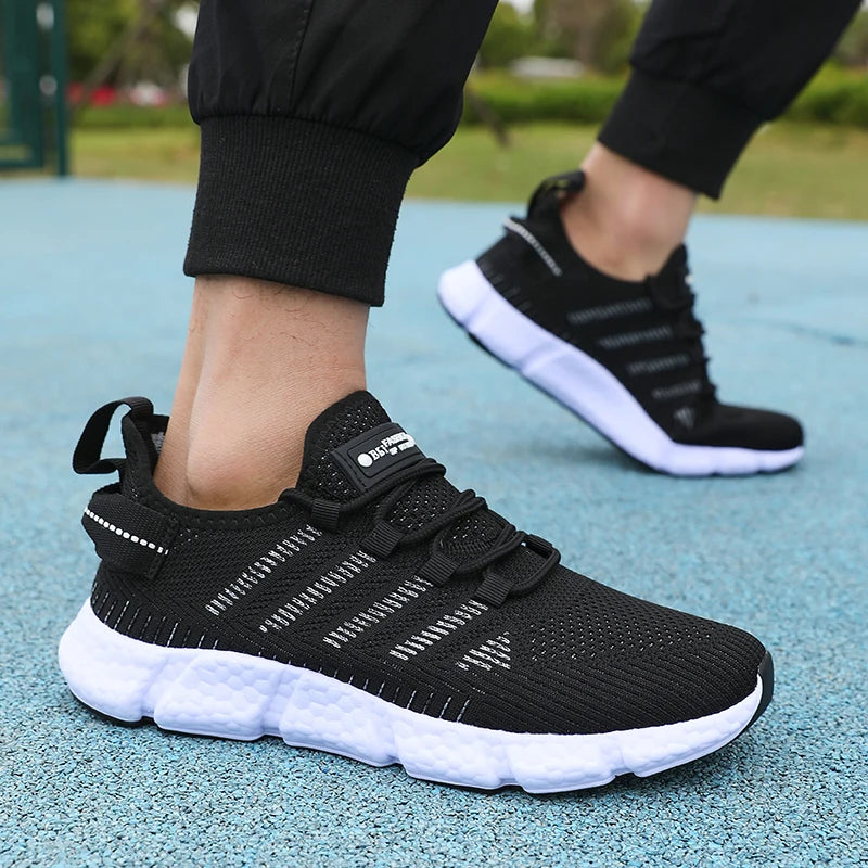 Men’s Summer Running Shoes – Breathable Mesh, Soft Sole, Outdoor Sneakers