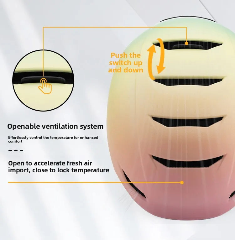Eastinear Ski Helmet with Integrated Snow Glasses – Half-Cover Safety Helmet for Men & Women